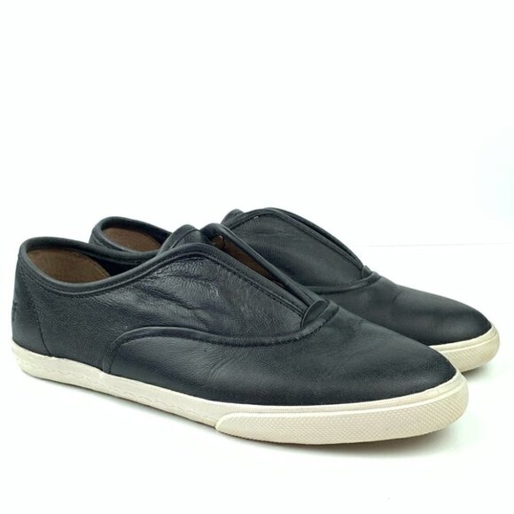 Frye Maya Cvo sneakers  sz 8 black goat leather - Picture 1 of 13